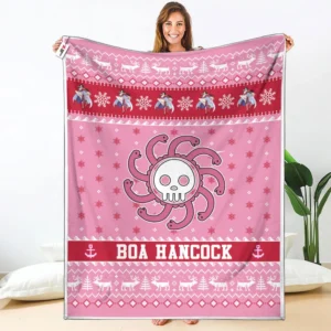 Boa Hancock Fleece Blanket Custom One Piece Symbol Anime