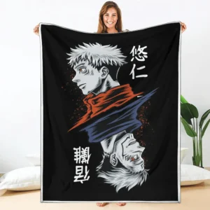 Sukuna and Yuji Itadori Blanket Fleece Custom Jujutsu Kaisen Anime