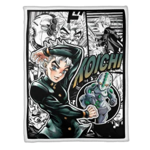 Koichi Hirose Blanket Fleece Custom JJBA Anime