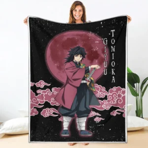 Giyuu Tomioka Blanket Custom Moon Style Demon Slayer Anime