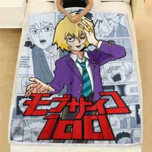 Teruki Hanazawa Blanket Fleece Custom Mob Psycho 100 Anime Room