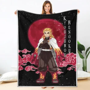 Kyoujurou Rengoku Blanket Custom Moon Style Demon Slayer Anime