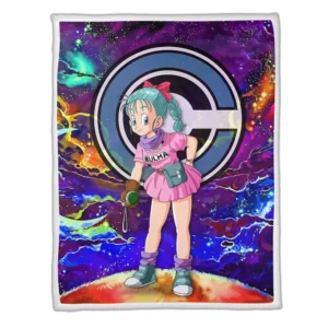 Bulma Fleece Blanket Custom Dragon Ball Anime Galaxy Style