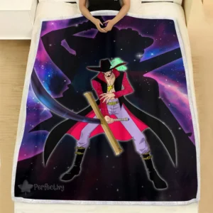 Dracule Mihawk Blanket Fleece Galaxy One Piece Anime Room