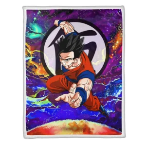 Gohan Fleece Blanket Custom Dragon Ball Anime Galaxy Style
