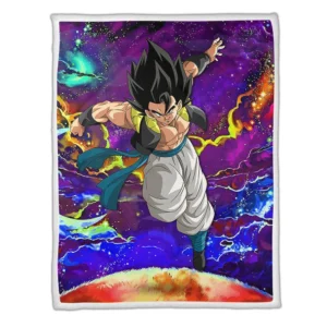 Gogeta Fleece Blanket Custom Dragon Ball Anime Galaxy Style