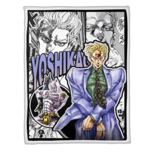 Yoshikage Kira Blanket Fleece Custom JJBA Anime