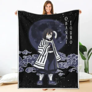 Obanai Iguro Blanket Custom Moon Style Demon Slayer Anime