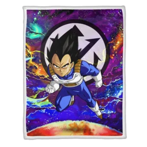 Vegeta Fleece Blanket Custom Dragon Ball Anime Galaxy Style