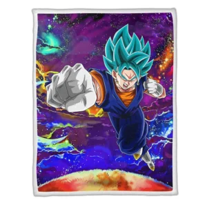 Vegito Fleece Blanket Custom Dragon Ball Anime Galaxy Style