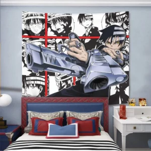 Death the Kid Tapestry Custom Soul Eater Manga Anime Wall Decor