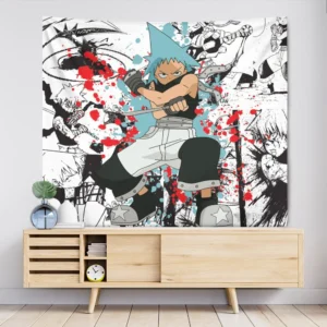 Black Star Tapestry Custom Soul Eater Manga Anime Wall Decor