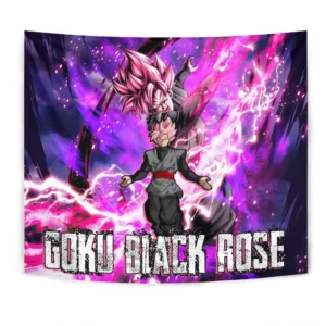 Dragon Ball Goku Black Rose Tapestry Custom Anime Home Decor