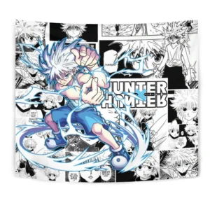 Killua Godspeed Tapestry Custom Anime mix Manga Home Room Wall Decor