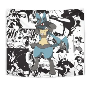 Pokemon Lucario Tapestry Manga Style
