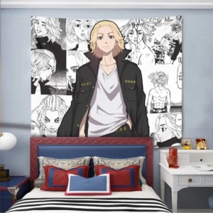 Manjiro Sano Mikey Tapestry Custom Tokyo Revengers Manga Anime Wall Decor