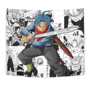 Dragon Ball Future Trunks Tapestry Custom Anime Manga Wall Decor