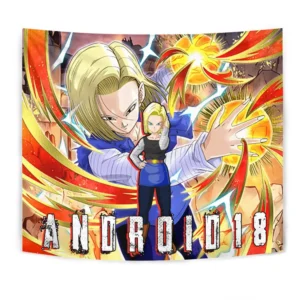 Dragon Ball Android 18 Tapestry Custom Anime Home Decor
