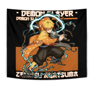 Zenitsu Agatsuma Tapestry Custom Anime Wall Decor