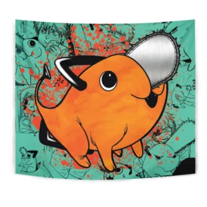 Pochita Tapestry Custom Chainsaw Man Anime Manga Wall Decor