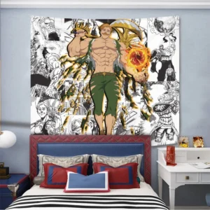 Escanor Tapestry Custom Seven Deadly Sins Manga Anime Wall Decor