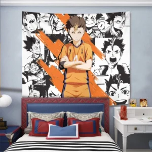 Yuu Nishinoya Tapestry Custom Haikyuu Manga Anime Wall Decor