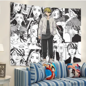 Kazutora Hanemiya Tapestry Custom Tokyo Revengers Manga Anime Wall Decor
