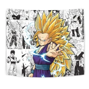 Dragon Ball Gohan SSj3 Tapestry Custom Anime Manga Wall Decor