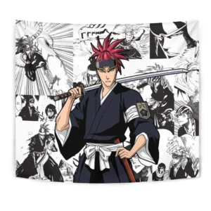 Renji Abarai Tapestry Custom Bleach Anime Manga Room Wall Decor