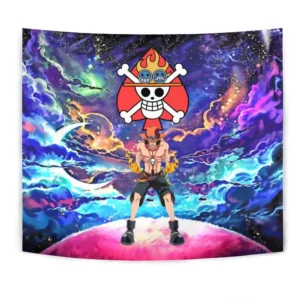 Portgas D. Ace Tapestry Custom Galaxy Anime Wall Decor