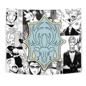 Aqua Deer Tapestry Custom Black Clover Anime Manga Room Wall Decor
