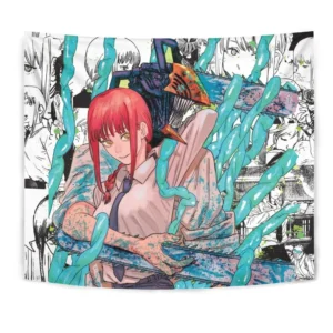 Makima Tapestry Custom Chainsaw Man Anime Manga Wall Decor