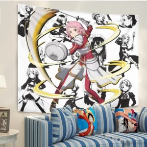 Rika Shinozaki Lisbeth Tapestry Custom Sword Art Online Manga Anime Wall Decor