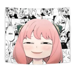Anya Forger Tapestry Custom Funny Face Anime Manga Room Wall Decor