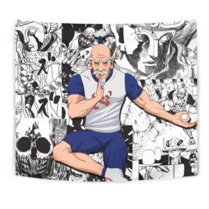 Isaac Netero Tapestry Custom Anime Mix Manga Wall Decor