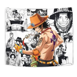 Portgas D. Ace Tapestry Custom Anime Manga Room Wall Decor