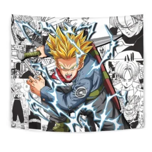 Dragon Ball Future Trunks SSJ Tapestry Custom Anime Manga Wall Decor