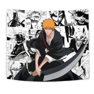 Ichigo Kurosaki Tapestry Custom Bleach Anime Manga Room Wall Decor