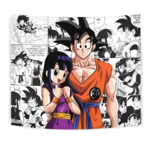 Dragon Ball Goku x Chichi Tapestry Custom Anime Wall Decor
