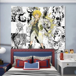 Meliodas Tapestry Custom Seven Deadly Sins Manga Anime Wall Decor