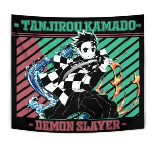 Tanjiro Kamado Tapestry Custom Anime Bedroom Living Room Home Decoration