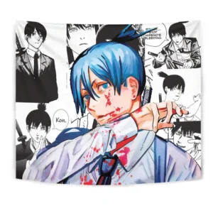 Aki Hayakawa Tapestry Custom Chainsaw Man Anime Manga Wall Decor