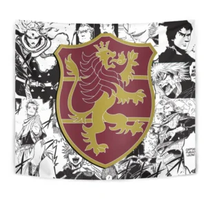 Crimson Lion Tapestry Custom Black Clover Anime Manga Room Wall Decor