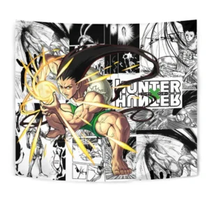 Gon Freecss Power Up Mode Tapestry Custom Anime mix Manga Home Room Wall Decor