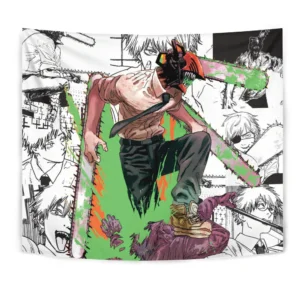 Denji Tapestry Custom Chainsaw Man Anime Manga Wall Decor