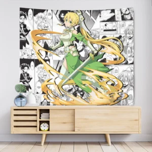 Leafa Tapestry Custom Sword Art Online Manga Anime Wall Decor