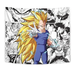 Dragon Ball Vegeta SSj3 Tapestry Custom Anime Manga Wall Decor