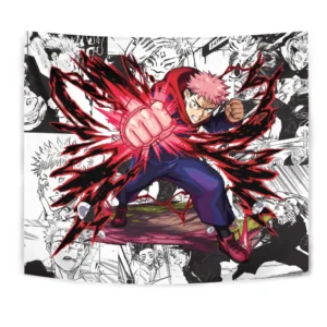 Yuji Itadori Tapestry Custom Anime Manga Wall Decor