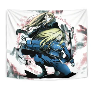 Olivier Mira Armstrong Tapestry Custom Fullmetal Alchemist Anime Home Decor