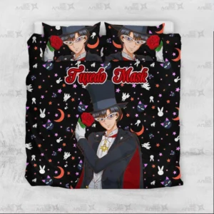 Tuxedo Mask Cute Version Bedding Set Custom Sailor Moon Anime Bedroom